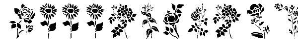 HFF Floral Stencil font preview